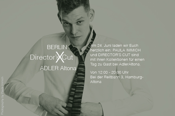 Das Berliner Herren Modelabel Director´s Cut ist für einen Tag zu Gast bei Adler Altona